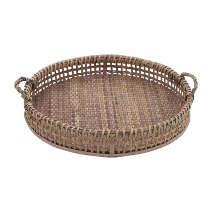 Sagebrook - 12"/14" Rattan Trays (Set Of 2) in Natural