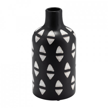 Sagebrook - 10" Ceramic Decorative Vase in Black/White