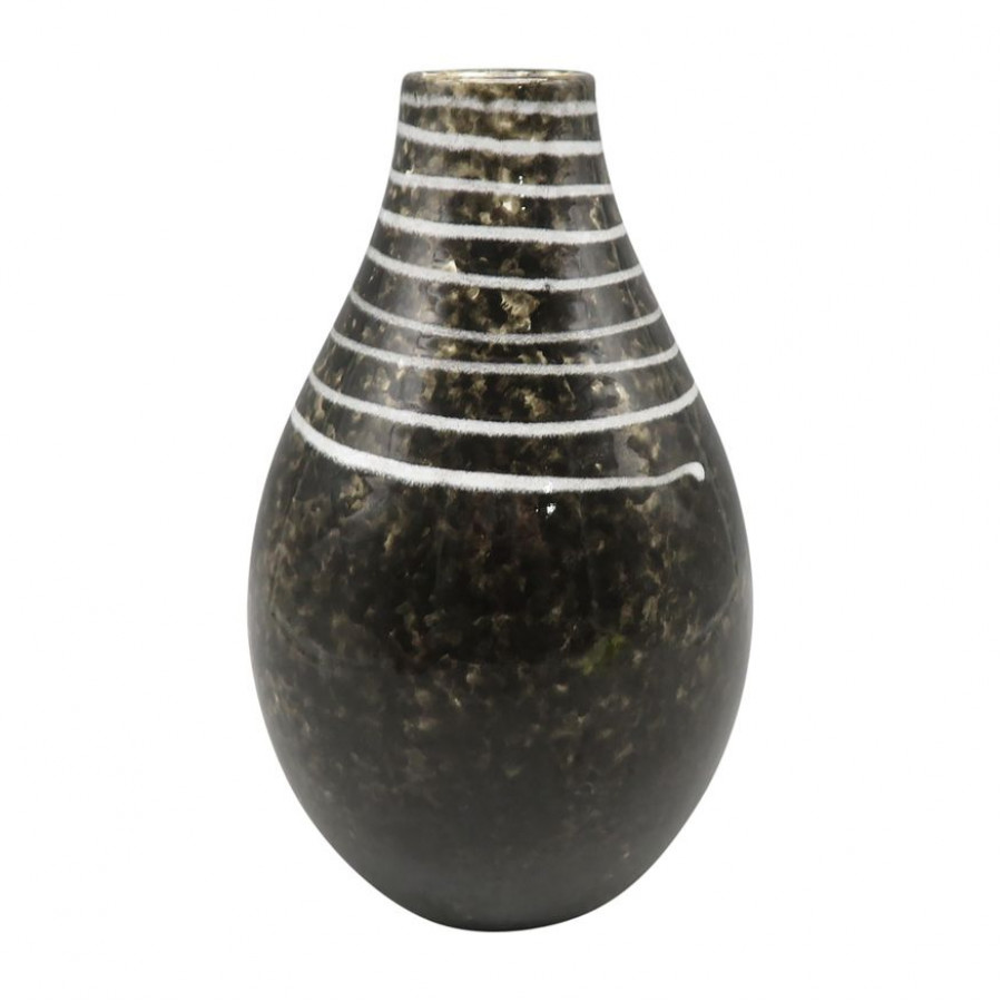 Sagebrook 10" Ceramic Primeval Vase - Black