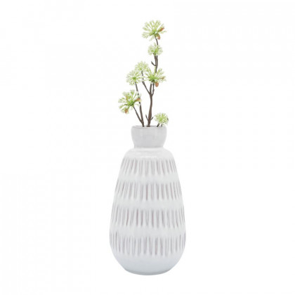 Sagebrook - 8" Ceramic Dimpled Vase in White