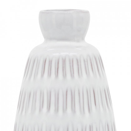 Sagebrook - 8" Ceramic Dimpled Vase in White