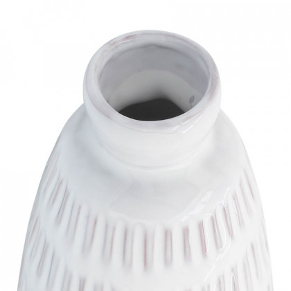 Sagebrook - 8" Ceramic Dimpled Vase in White