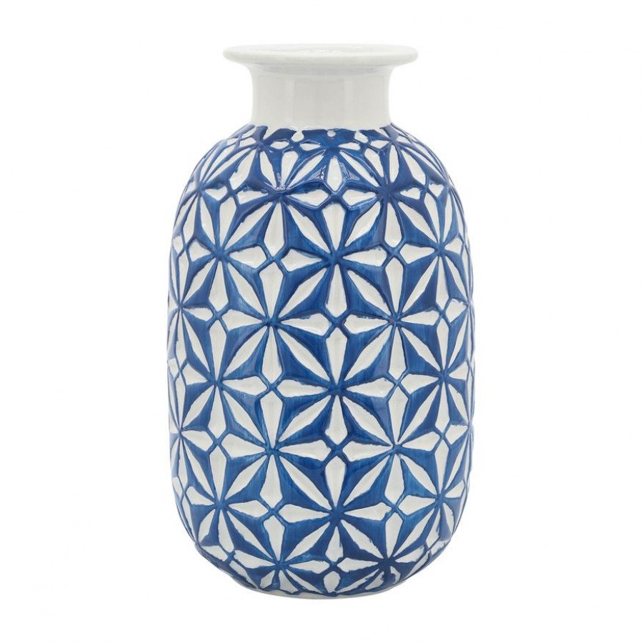 Sagebrook - 7" Ceramic Tribal Vase