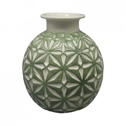 Sagebrook - 7" Ceramic Tribal Vase