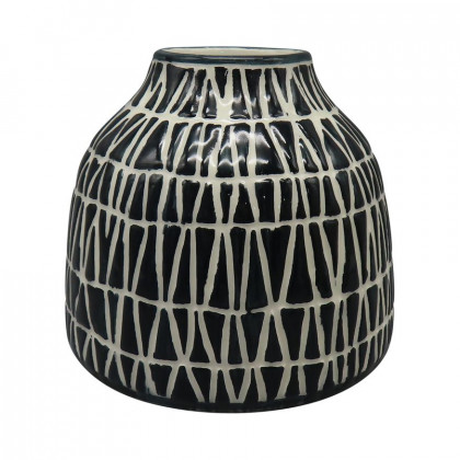 Sagebrook - 7" Ceramic Tribal Vase