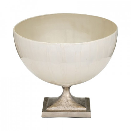 Sagebrook - 9" Glass Bowl With Metal Stand