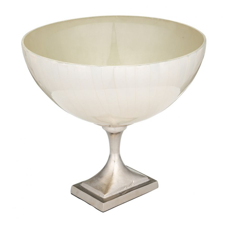 Sagebrook - 9" Glass Bowl With Metal Stand