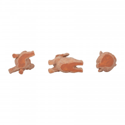 Sagebrook 6" Resin Stone Look Yoga Elephant (Set Of 3) - Natural