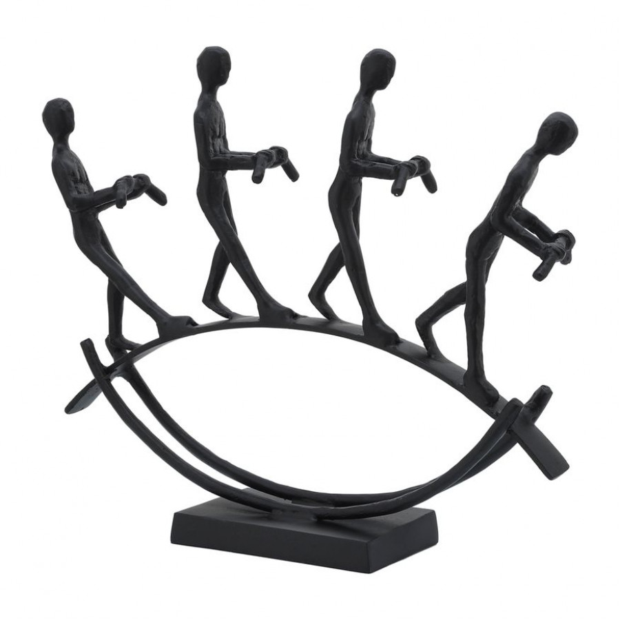 Sagebrook - 15" Metal 4 Men Balancing Act in Black