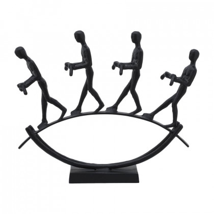 Sagebrook - 15" Metal 4 Men Balancing Act in Black
