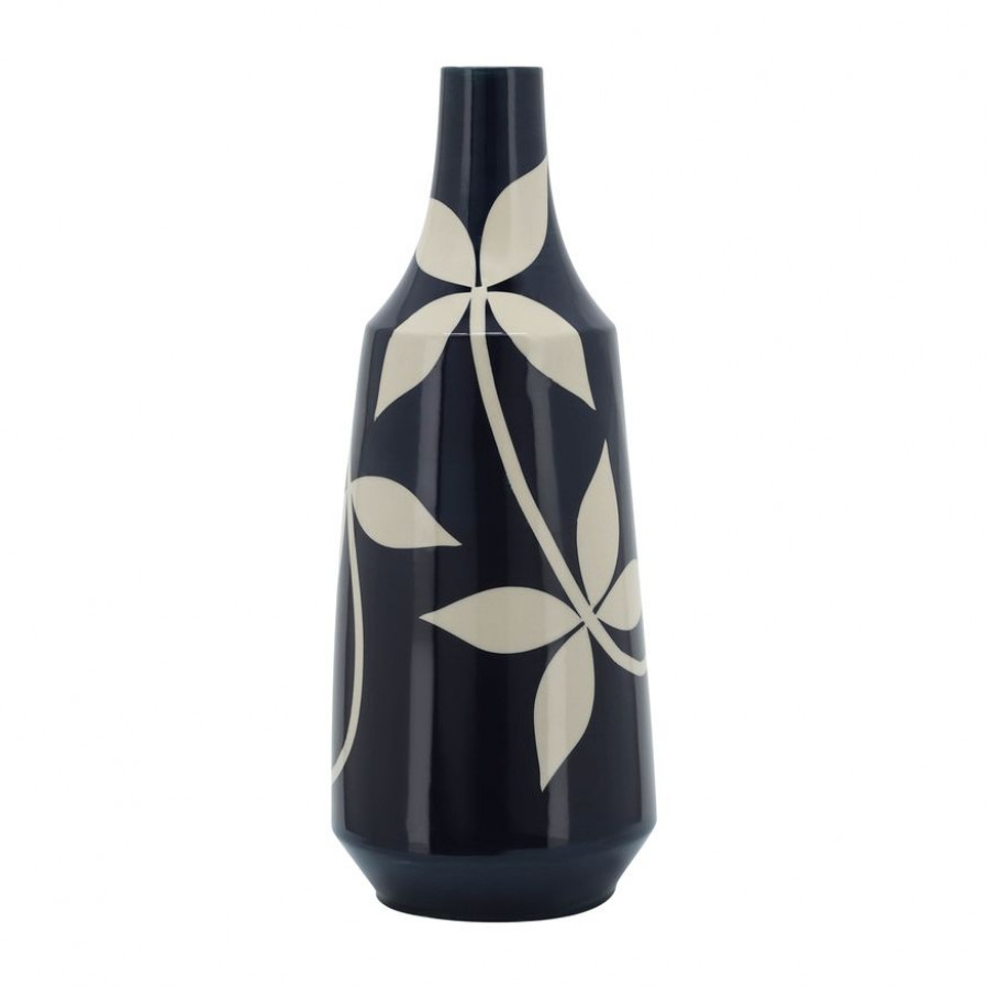 Sagebrook - 19" Ceramic Leaf Vase in Blue