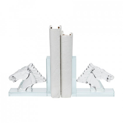 Sagebrook 5" Crystal Horse Bookends (Set Of 2)