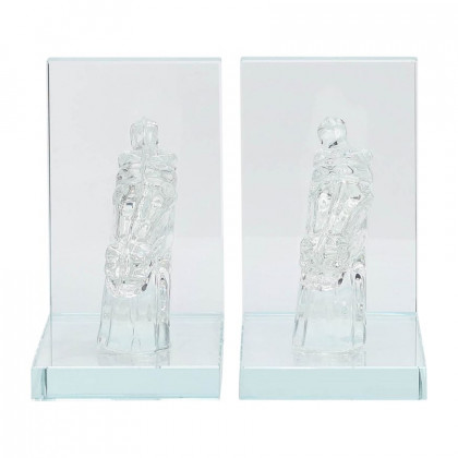 Sagebrook 5" Crystal Horse Bookends (Set Of 2)