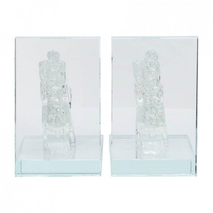 Sagebrook 5" Crystal Horse Bookends (Set Of 2)