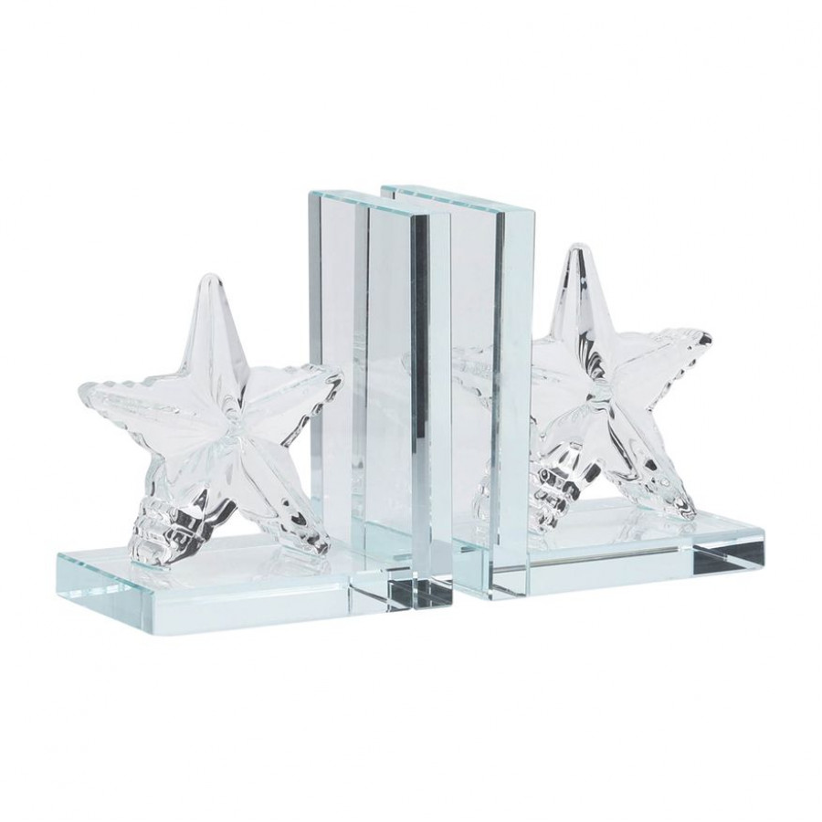 Sagebrook 5" Crystal Star Bookends (Set Of 2)