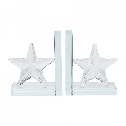 Sagebrook 5" Crystal Star Bookends (Set Of 2)
