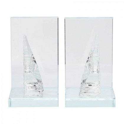 Sagebrook 5" Crystal Star Bookends (Set Of 2)