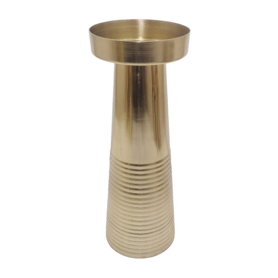 Sagebrook 12" Metal Textured Pillar - Gold