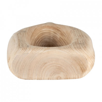 Sagebrook 14" Wood Cut-out Vase - Natural