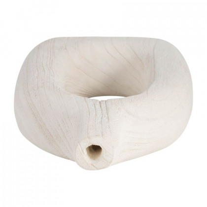 Sagebrook 14" Wood Cut-out Vase - White