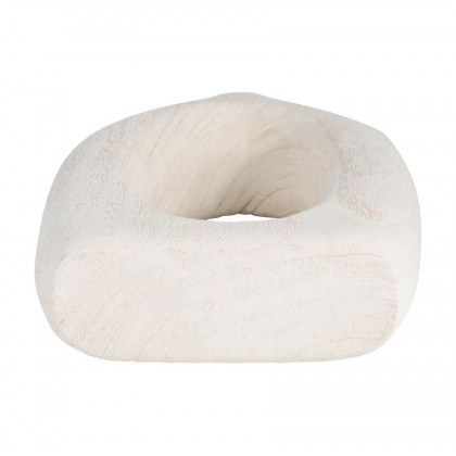 Sagebrook 14" Wood Cut-out Vase - White