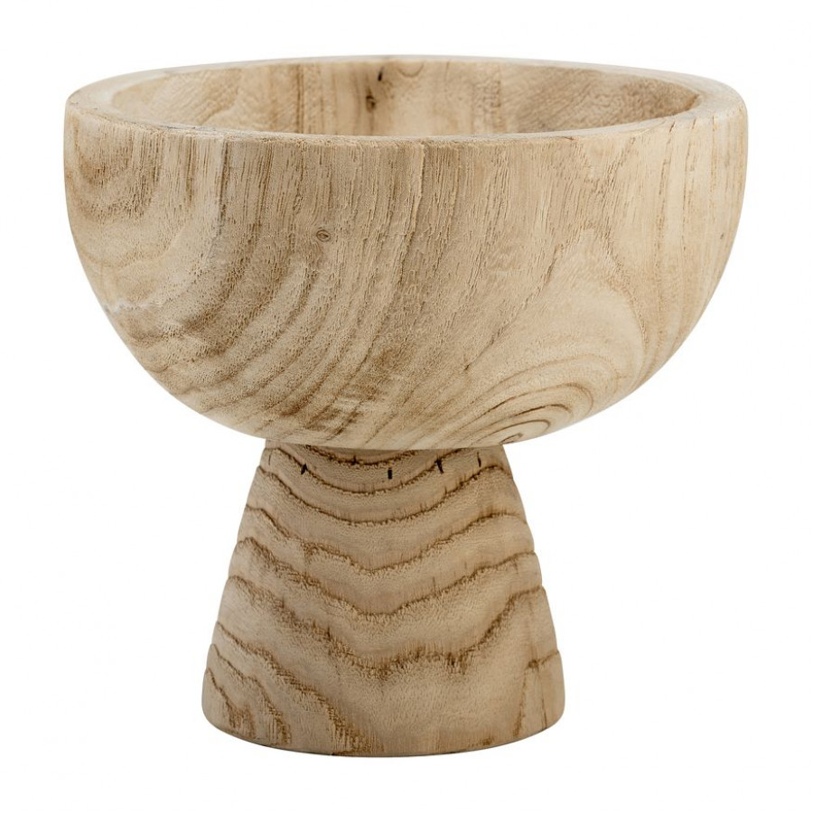 Sagebrook 8" Wood Bowl With Stand - Natural