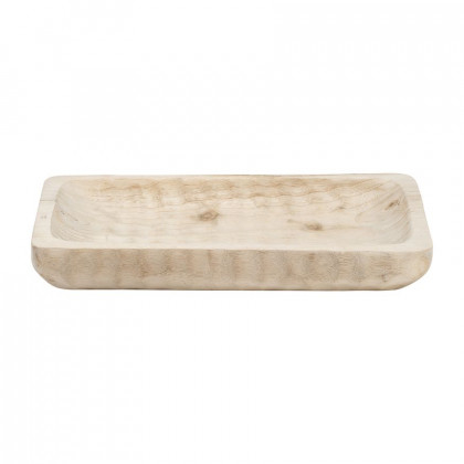 Sagebrook 16" Wood Rectangular Tray - Natural
