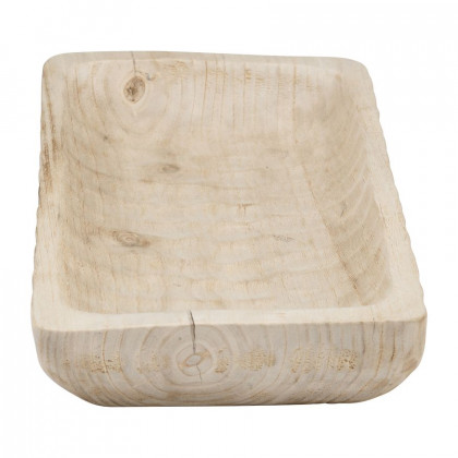 Sagebrook 16" Wood Rectangular Tray - Natural