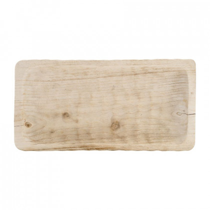 Sagebrook 16" Wood Rectangular Tray - Natural