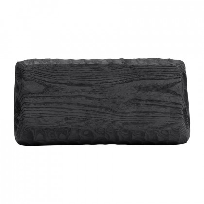 Sagebrook 16" Wood Rectangular Tray - Black