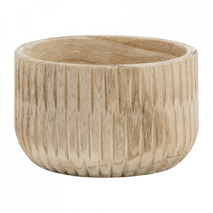 Sagebrook - 8" Wood Ridged Bowl