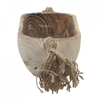 Sagebrook - 15" Wood Tray With Tassels in Natural