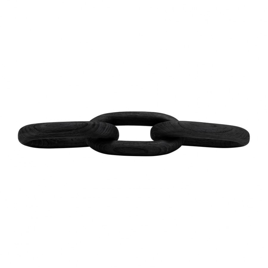 Sagebrook 28" 3 Wooden Links - Black