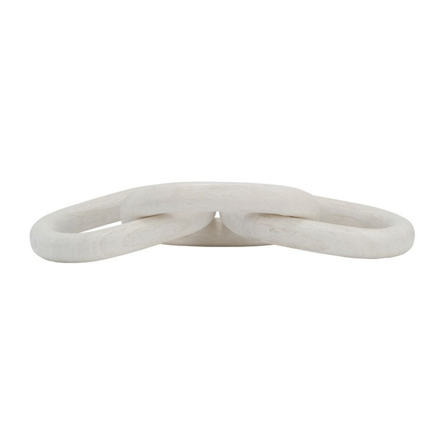 Sagebrook 28" 3 Wooden Links - White