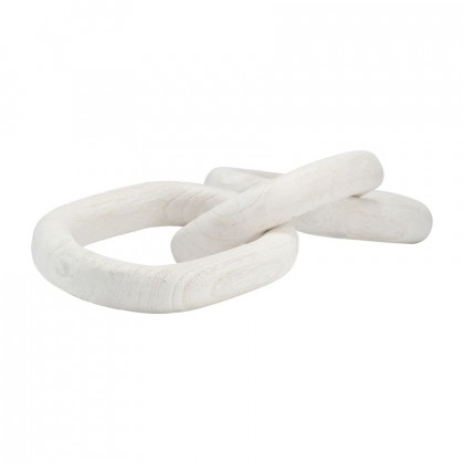 Sagebrook 28" 3 Wooden Links - White