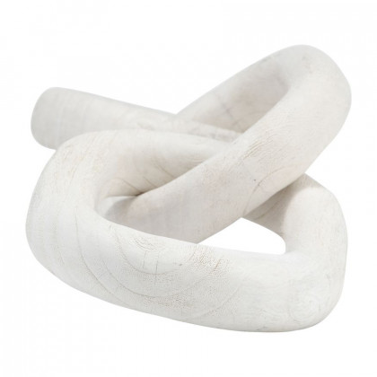 Sagebrook 28" 3 Wooden Links - White