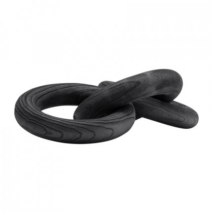 Sagebrook 21" 3 Wooden Rings - Black