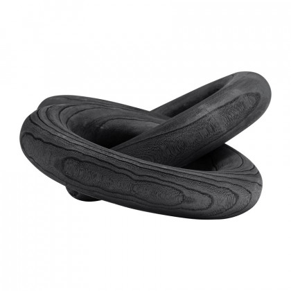 Sagebrook 21" 3 Wooden Rings - Black