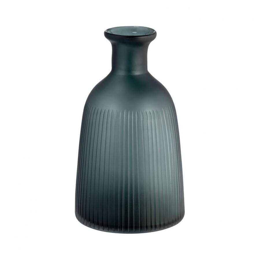 Sagebrook 13" Glass Vase With Lid - Blue/Gray