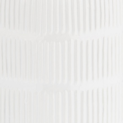 Sagebrook 17" Ceramic Pearl Stripe Vase - White