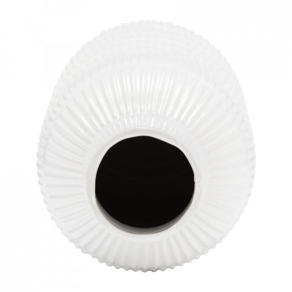 Sagebrook 17" Ceramic Pearl Stripe Vase - White