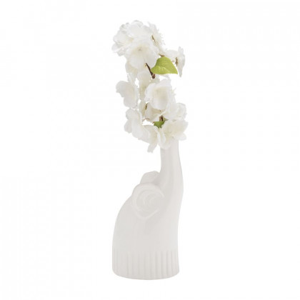 Sagebrook 9" Ceramic Elephant Decor - White
