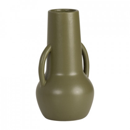 Sagebrook 8" Ceramic Vase With Handles - Olive