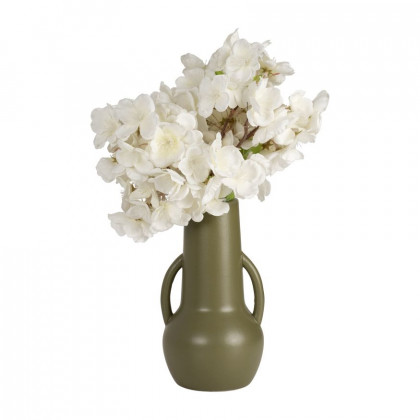Sagebrook 8" Ceramic Vase With Handles - Olive