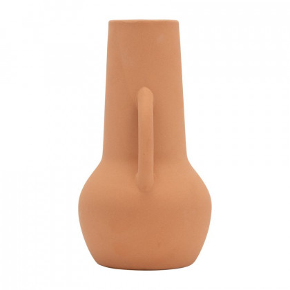 Sagebrook 8" Ceramic Vase With Handles - Terracotta