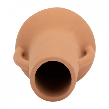 Sagebrook 8" Ceramic Vase With Handles - Terracotta