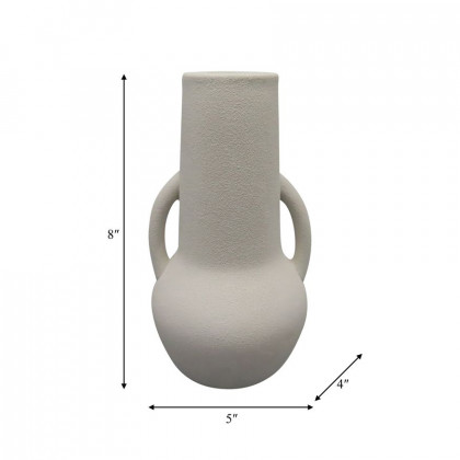 Sagebrook - 7" Ceramic Stripe Oval Vase