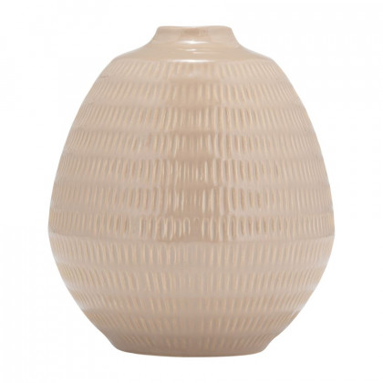 Sagebrook - 7" Ceramic Stripe Oval Vase