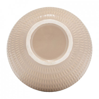 Sagebrook 7" Ceramic Stripe Oval Vase - Irish Cream