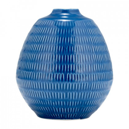 Sagebrook - 7" Ceramic Stripe Oval Vase